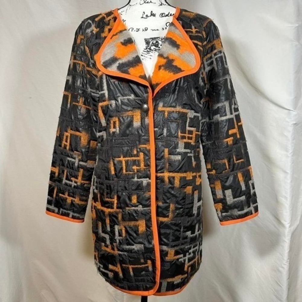 NWT SPANNER Novia Quilted Coat Women's 6 Wool Lining Eclectic Streetwear Modern